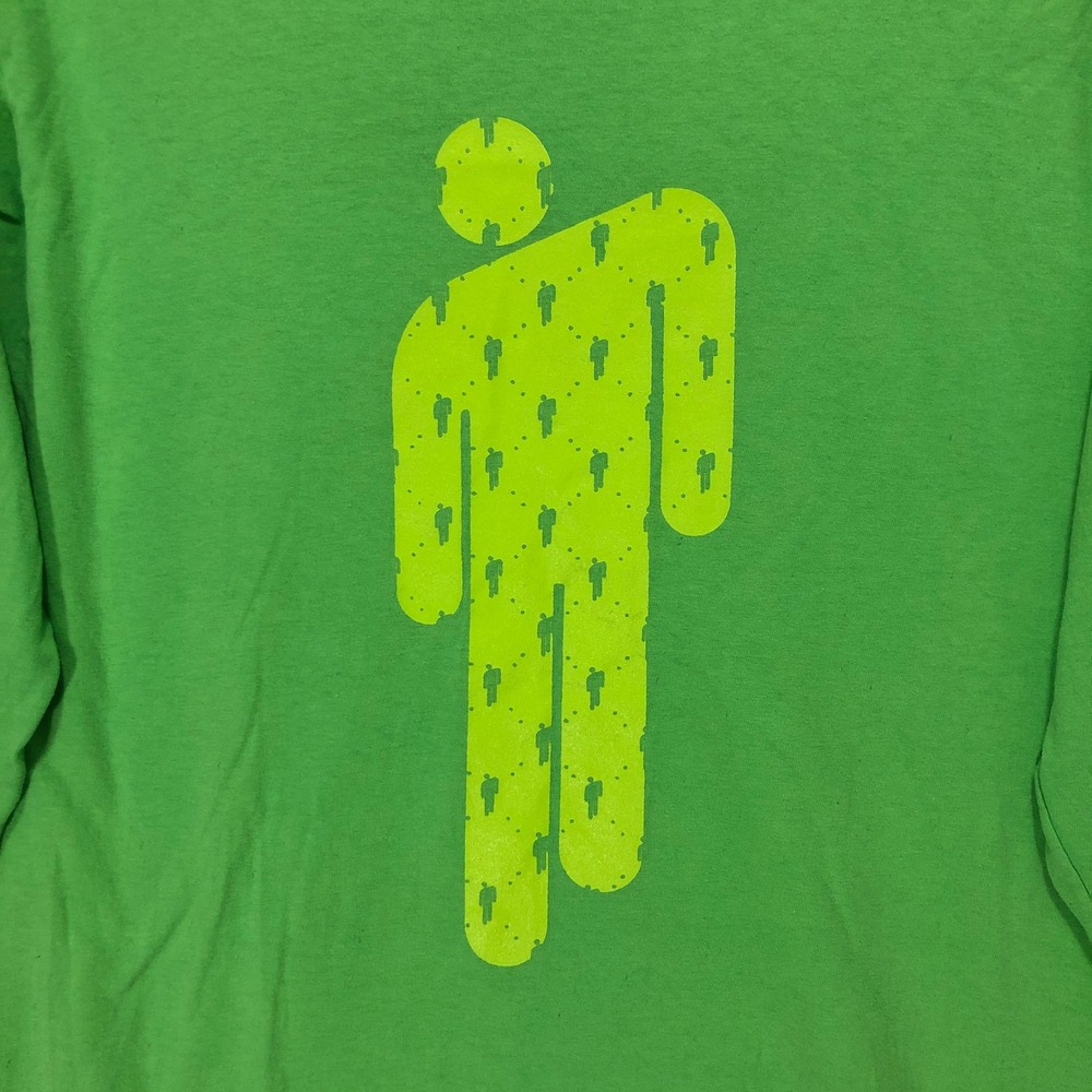 Billie Eilish Green Long Sleeve Graphic T Shirt‎ Pop Music Medium
